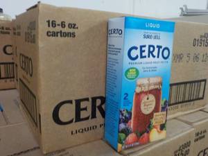 lot 384 image: 16 6 oz cartons Certo Liquid Pectin...