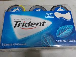 lot 397 image: 6 50 stick bottles Trident gum...