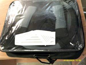 14 pc seat cover set black and grey...