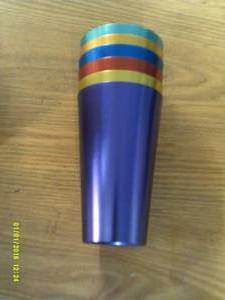 6 stainless steel cups ...