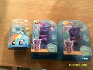my little pony and 2 fingerlings ...