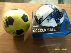2 soccer balls ...