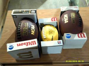 3 footballs ...