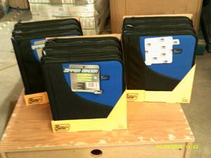 3 cases of 1.5 inch zipper binders ...