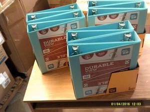3 cases of 2inch 3 ring binders 12 ...