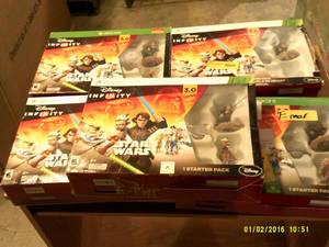 3 xbox 360 and 2 xbox one disiney i...