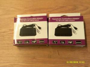 2 game cube controllers adapters fo...