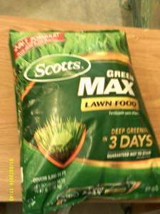 scotts max green lawnfood 16.67 lbs...