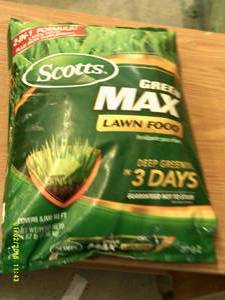 scotts max green lawnfood 16.67 lbs...