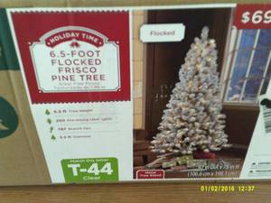 6.5 flocked frisco pine tree pre li...