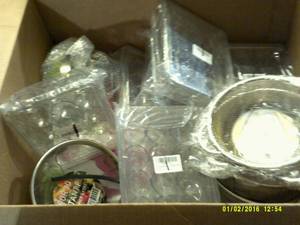 box of kitchen stuff ...