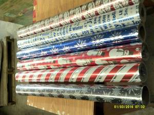 6 rolls of wrapping paper ...