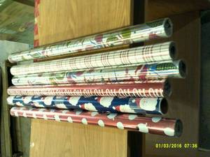 6 rolls of wrapping paper ...