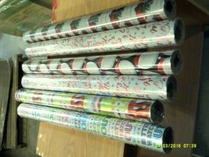 6 rolls of wrapping paper ...