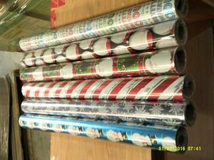6 rolls ofd wrapping paper ...