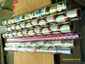 6 rolls of wrapping paper ...