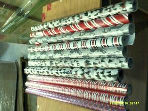 10 rolls of wrapping paper ...
