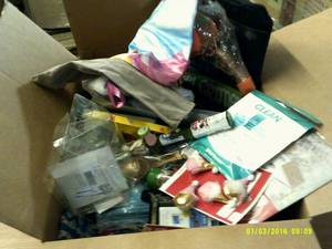box of misc lens wipes, disney stoc...