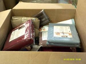 box of tablecloths ...