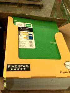 box of five star 2 pocket green fol...