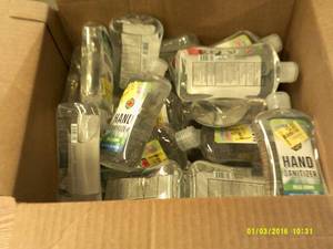 box of hand sanitizer ...
