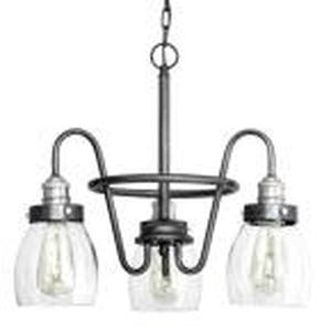 Crofton 3-Light Rustic Pewter Chand...