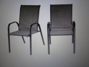 2 pk Hampton Bay Brown Sling Chairs...
