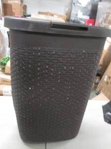 Plastic Weave Hamper dented...
