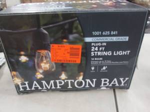 Hampton Bay 12-Light 24 ft. Black C...