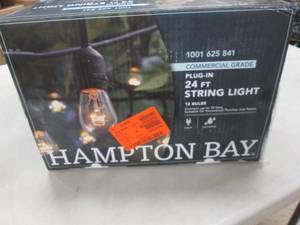 Hampton Bay 12-Light 24 ft. Black C...