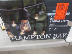 Hampton Bay 12-Light 24 ft. Black C...