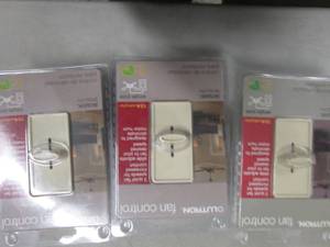 3 Lutron Fan Controls Retail $17.97...
