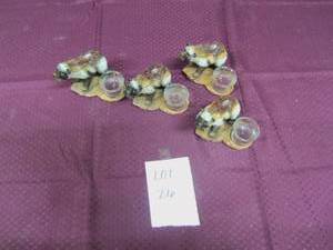 4 Bear statue candle holders ...