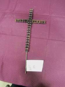 Metal Chain Cross for in the yard...