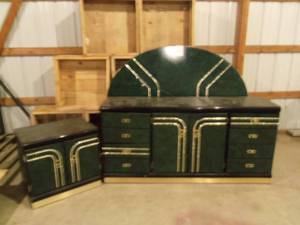 3 pc Bedroom set Green and Black (h...