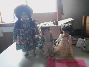 3 Antique Collectable Dolls...