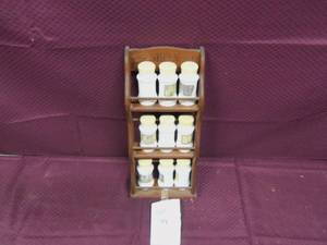 Wooden Spice Rack with spare bottle...