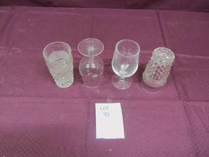 2 tubs of glasses and wine glasses...
