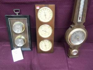 Assorted thermometer barometer and ...