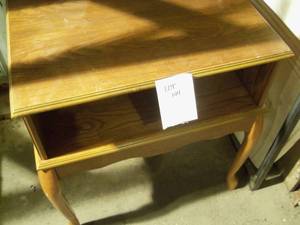 Custom made end table with cubby...