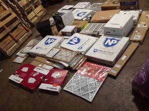 Large Lot of assorted Furnace Filters various sizes see pictures