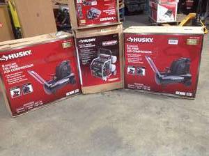 Lot of assorted Husky Compressors see pictures various conditions