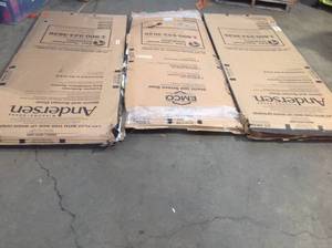 Lot of Andersen Easy Install Aluminum Storm Door open boxes see pictures