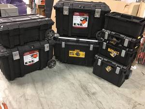 Pallet with assorted Mobile Storage and Tool boxes various models and conditions see pictures