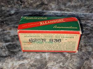 lot 20 image: Collectible Remington Kleanbore Box of 22 Remington Autoloading Ammunition