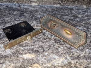 lot 102 image: Early 1900s Penn Mortice Door Lock, Brass Faced & More