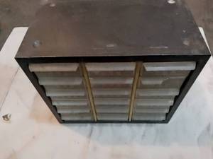 lot 52 image: 18 drawer hardware organizer with contents