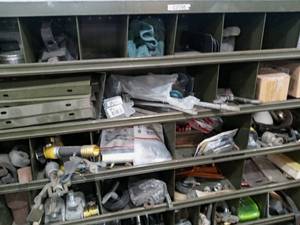 lot 6 image: Vintage industrial Lyon Pigeon hole retail display