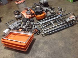 Pallet with Ridgid assorted tools used open box various conditions