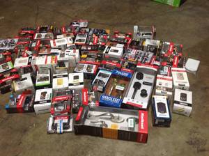 Lot of assorted Door Knobs and hardware various models and conditions open boxes see pictures